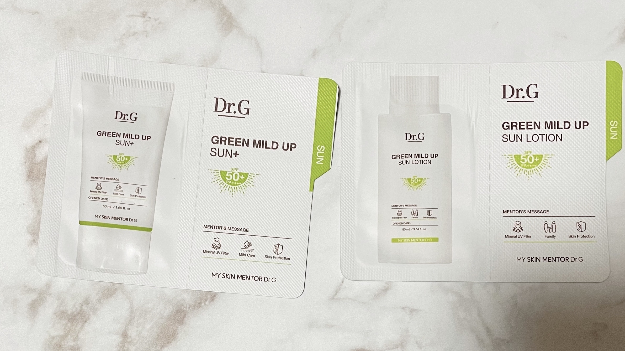 グリーンマイルドアップサンプラス/Dr.G/日焼け止めクリームを使ったクチコミ（1枚目）