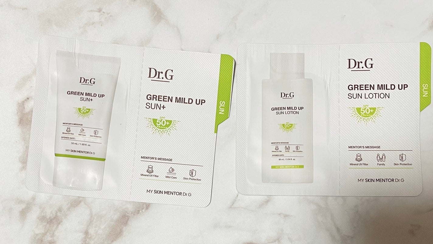 グリーンマイルドアップサンプラス/Dr.G/日焼け止めクリームを使ったクチコミ(1枚目)