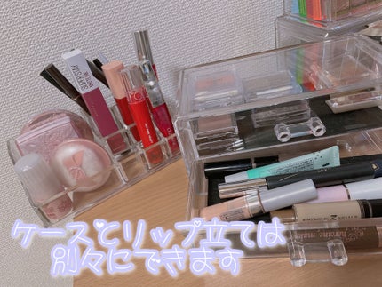 さーな on LIPS 「❣️私のコスメ収納❣️筆立ては、ダイソーで購入。クリアの引き出..」(5枚目)