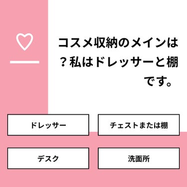 珈琲豆♡ on LIPS 「【質問】コスメ収納のメインは？私はドレッサーと棚です。【回答】..」（1枚目）