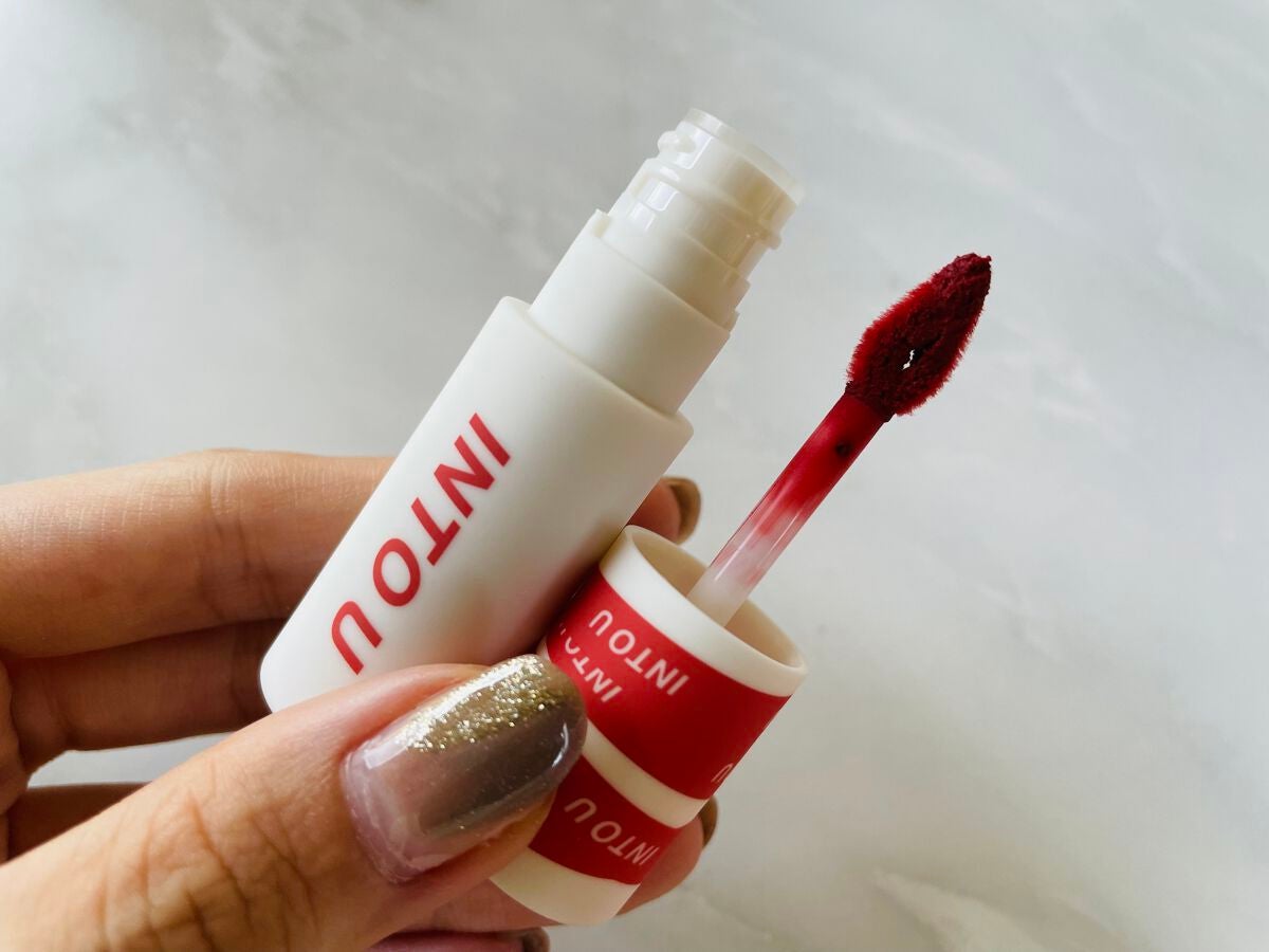 スーパーマットリップ&チークマッド/INTO U/口紅を使ったクチコミ(2枚目)