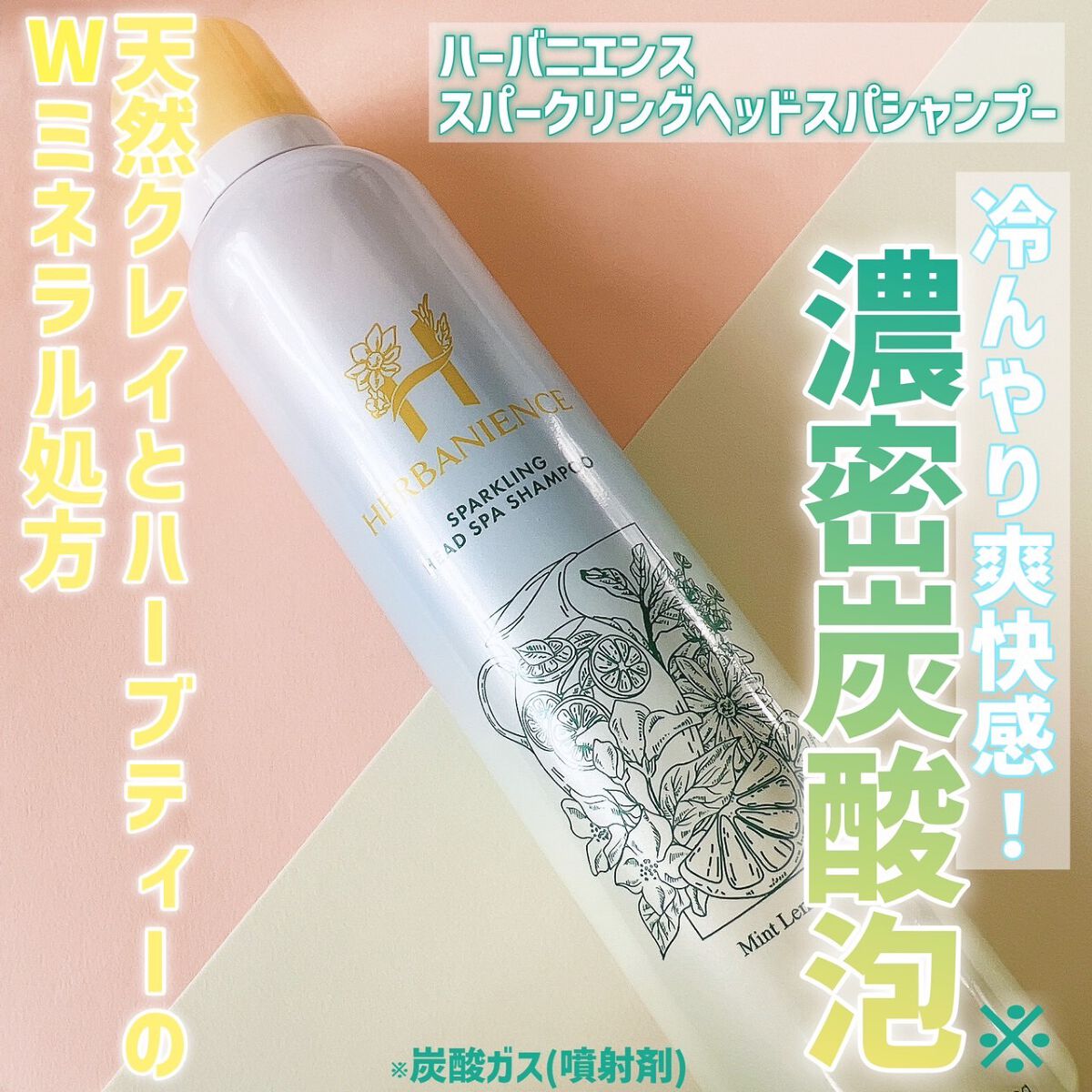 ハーバニエンス　炭酸ヘッドスパシャンプー_バニスパ/HERBANIENCE/市販シャンプーを使ったクチコミ（2枚目）