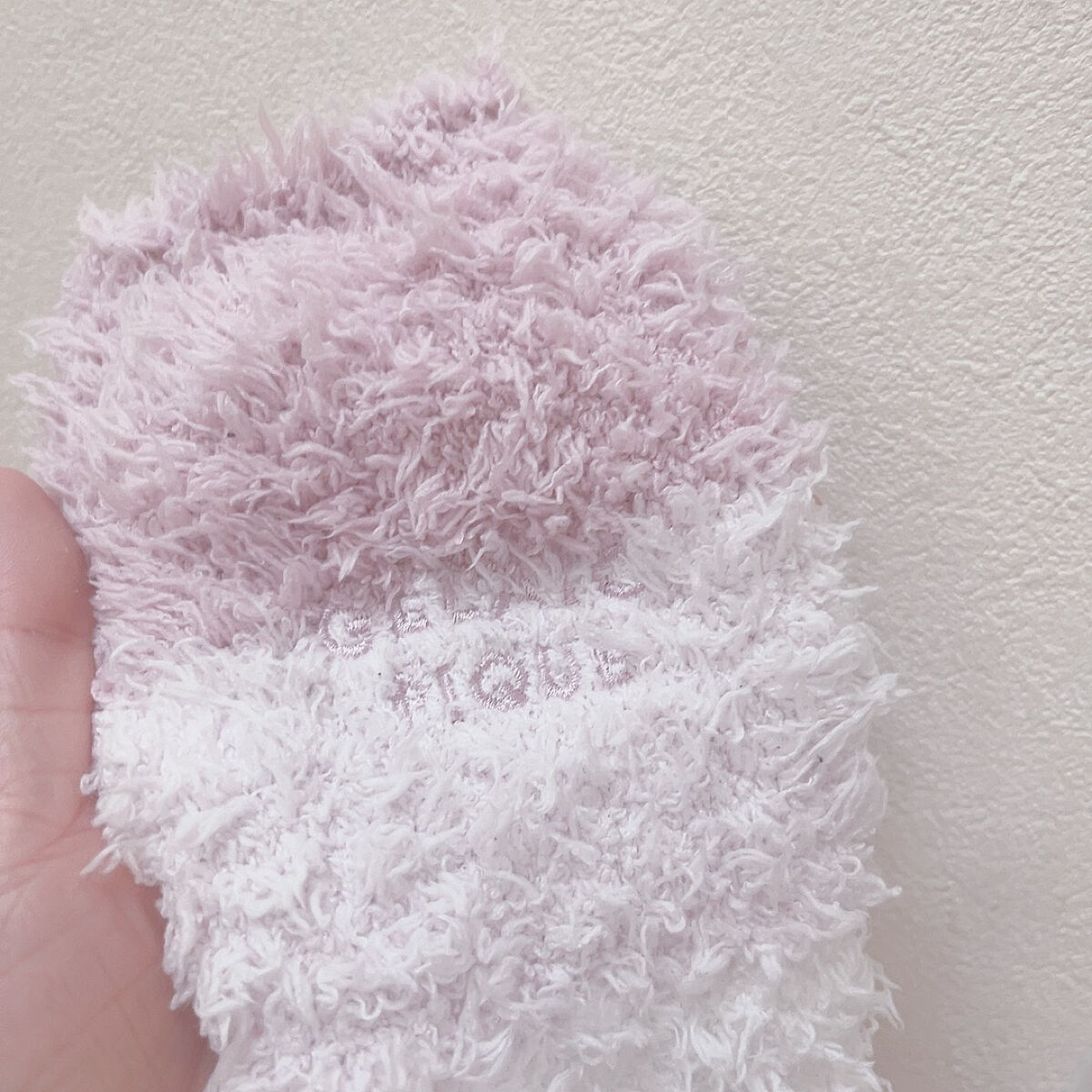 べビモコメランジボーダーソックス/ジェラートピケ/暖かい靴下を使ったクチコミ（2枚目）