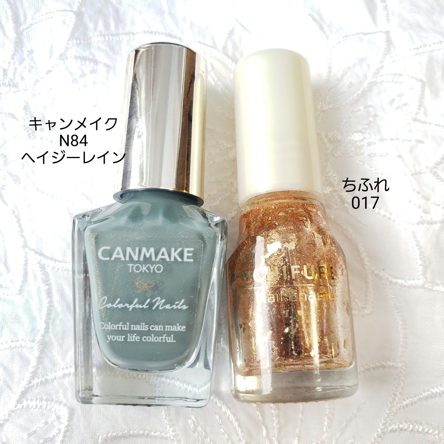 土木系おねいさん on LIPS 「週末ネイル💅くすみグリーンにオレンジのラメを重ねたら、あら不思..」(6枚目)