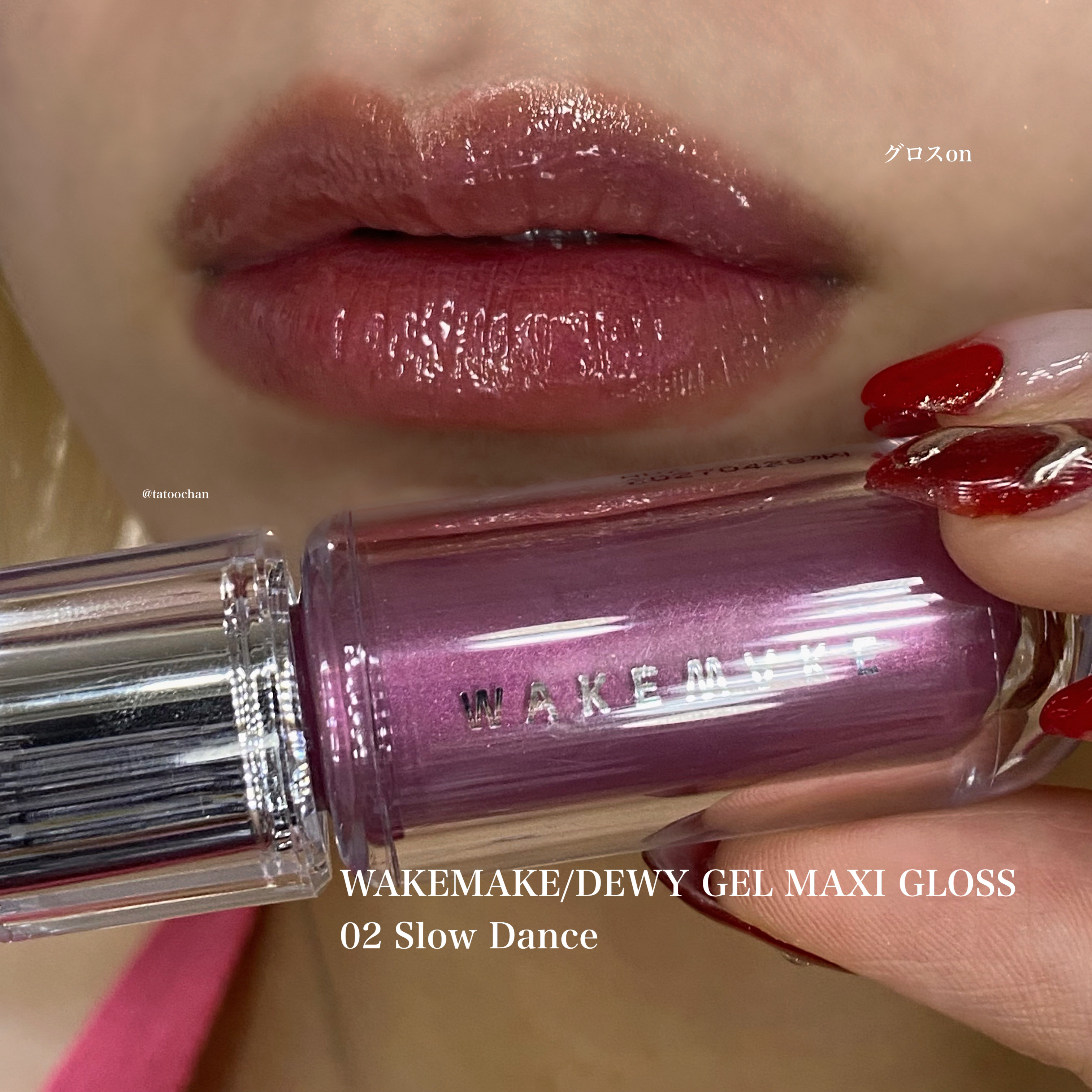 デュイジェルマキシグロス/wakemake/リップグロスを使ったクチコミ（3枚目）