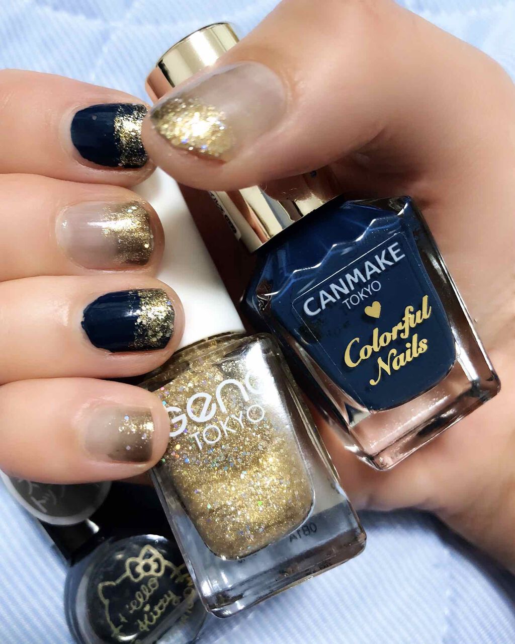 カラフルネイルズ キャンメイクを使った口コミ 先日投稿したネイビーと色付きトップコートの By Asako Makeup Advisor 乾燥肌 Lips