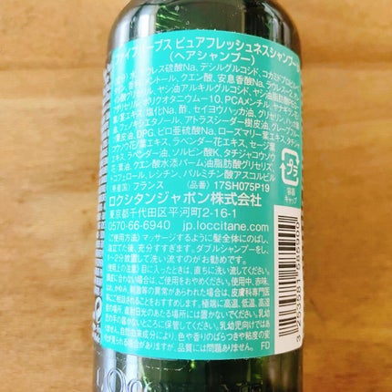 ãã¡ã€ãããŒãã¹ ãã¥ã¢ãã¬ãã·ã¥ãã¹ ã·ã£ã³ããŒïŒã³ã³ãã£ã·ã§ããŒ/L'OCCITANE/åžè²©ã·ã£ã³ããŒã䜿ã£ãã¯ãã³ãïŒ6æç®ïŒ