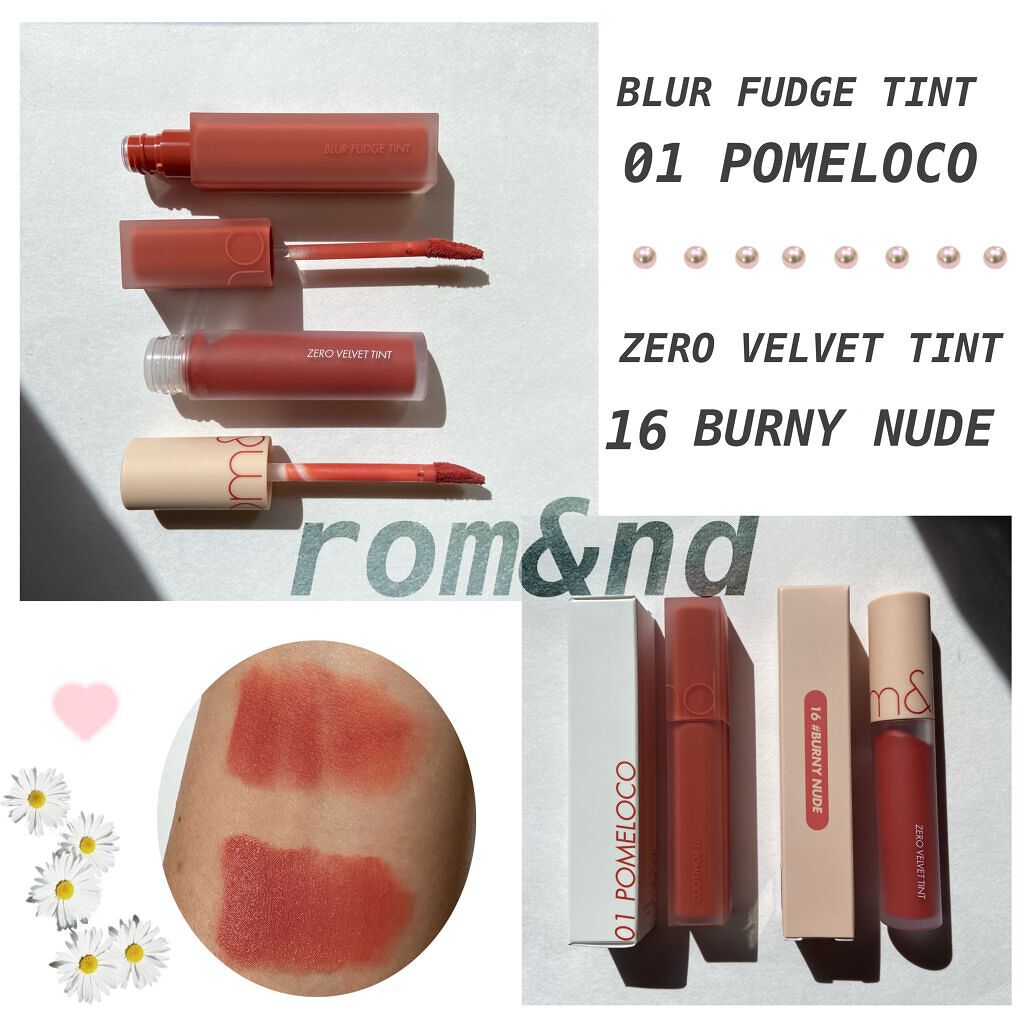 ゼロベルベットティント/rom&nd/リップティントを使ったクチコミ(1枚目)