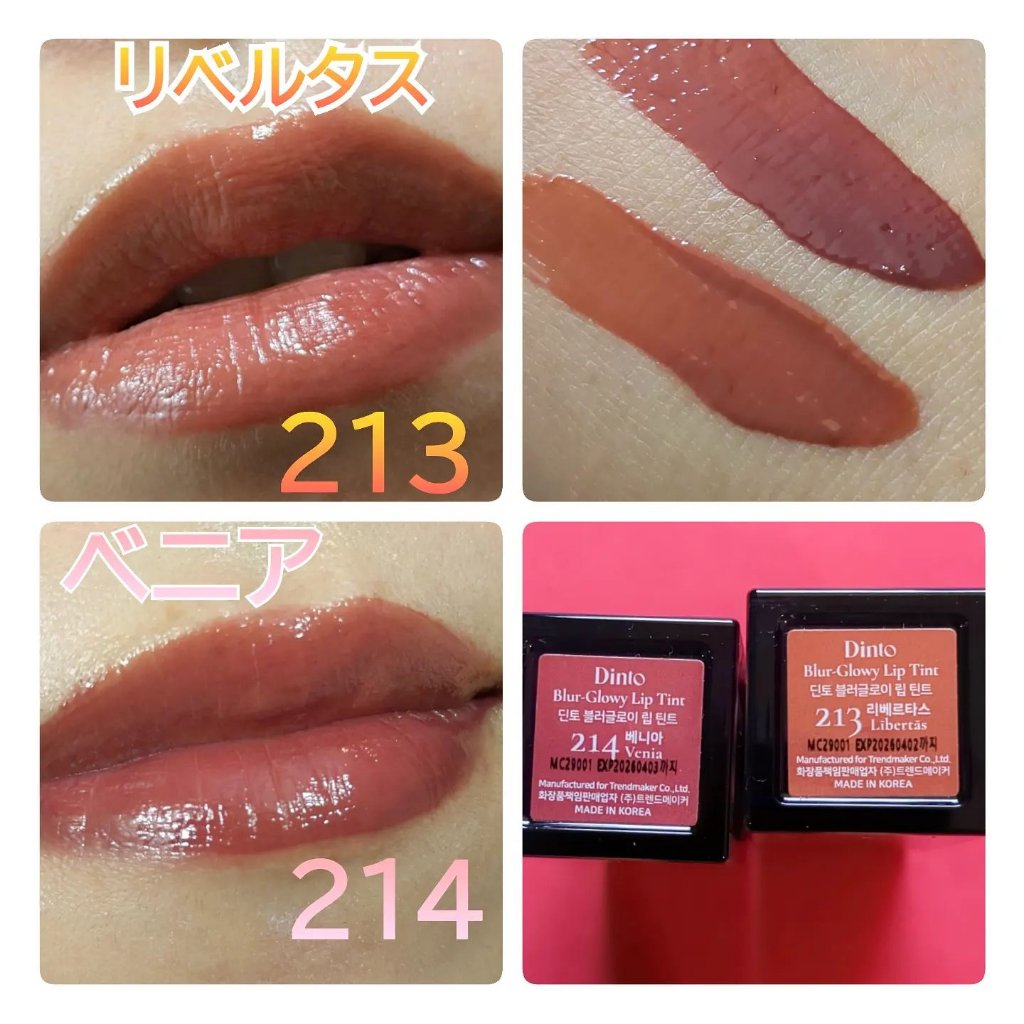 ブラーグロイリップティント/Dinto/リップティントを使ったクチコミ（2枚目）