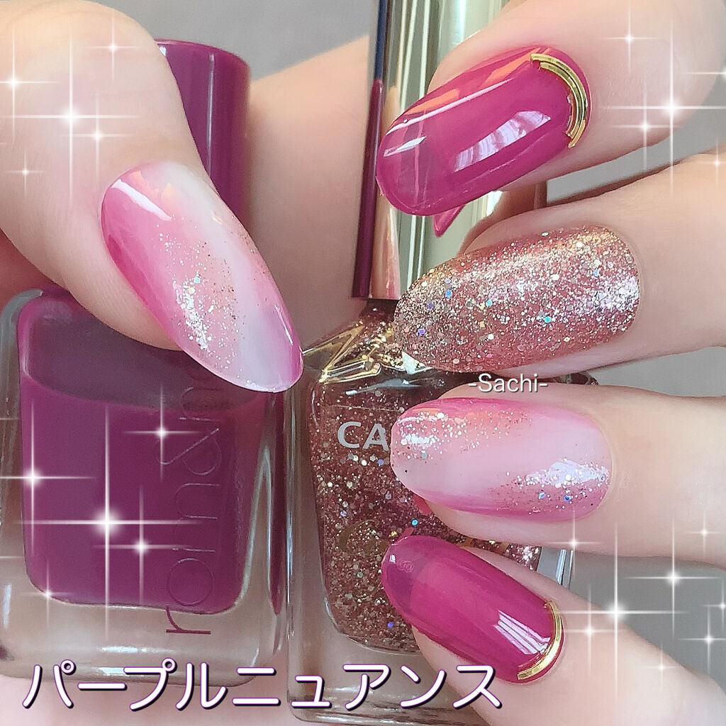 #セルフネイル,#ニュアンスネイル,#簡単ネイル,#プチプラネイル,#パープルネイルのネイルデザイン