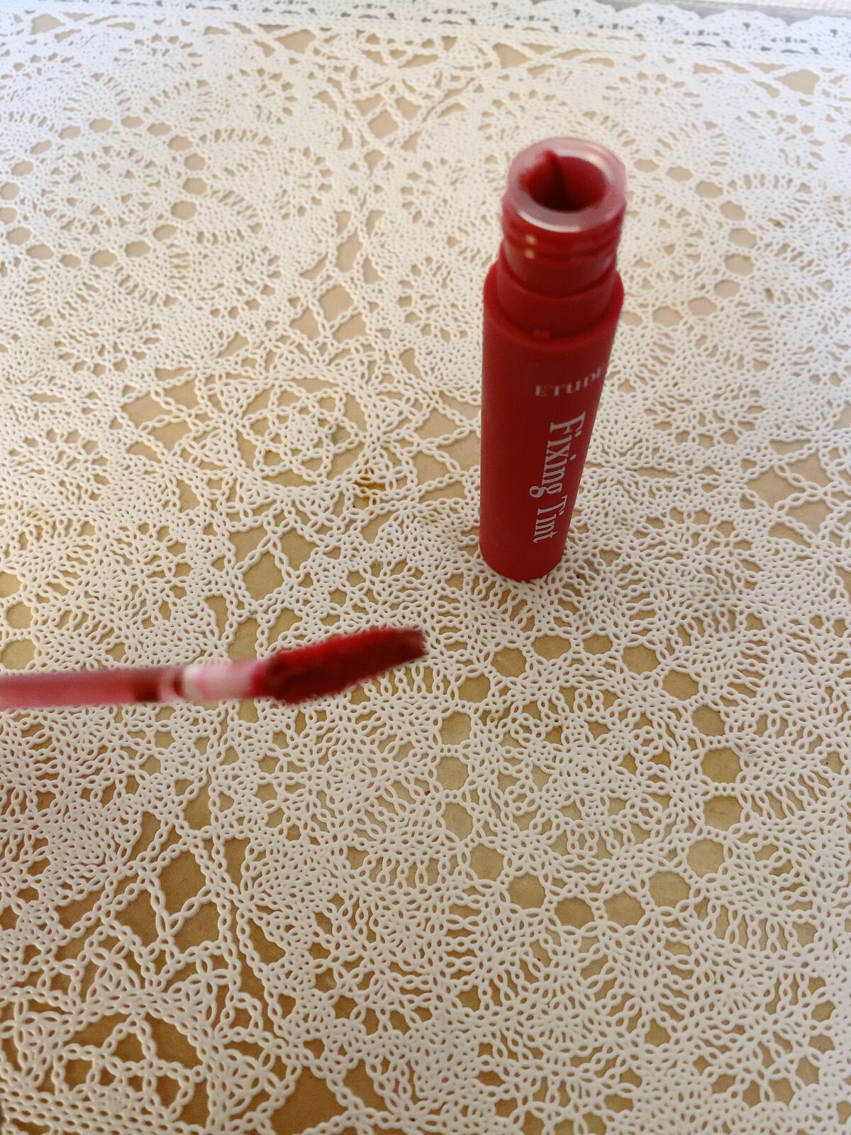 フィクシングティント ローズブレンディング（新パッケージ）/ETUDE/リップティントを使ったクチコミ（2枚目）