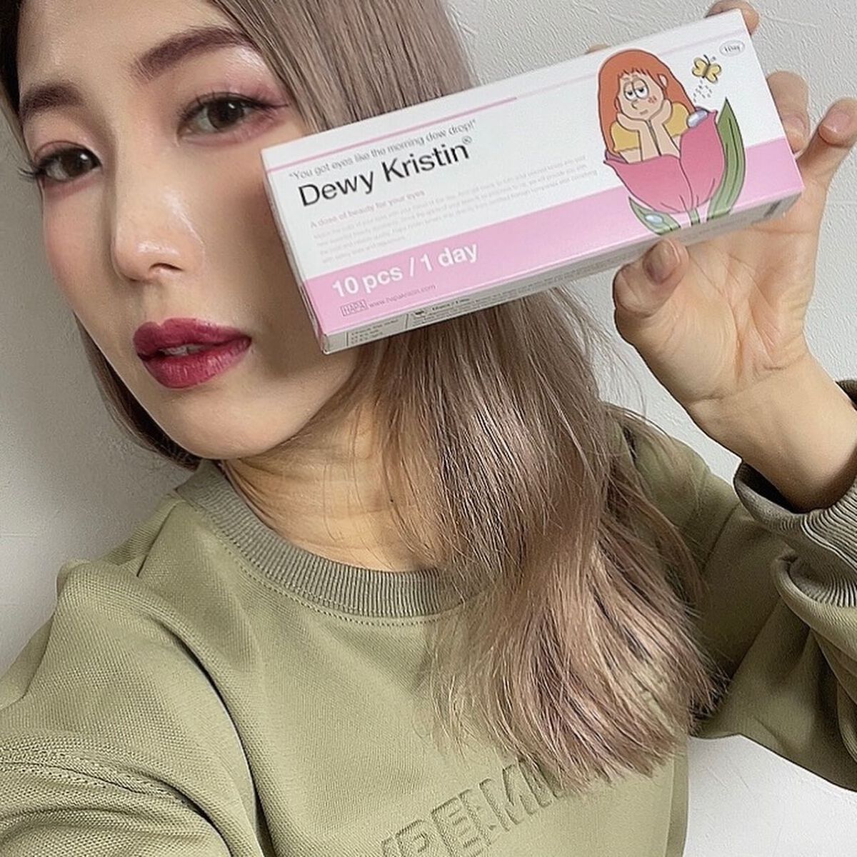 Dewy Kristin Monthly - ブラウン/Hapa kristin/カラーコンタクトレンズを使ったクチコミ（1枚目）