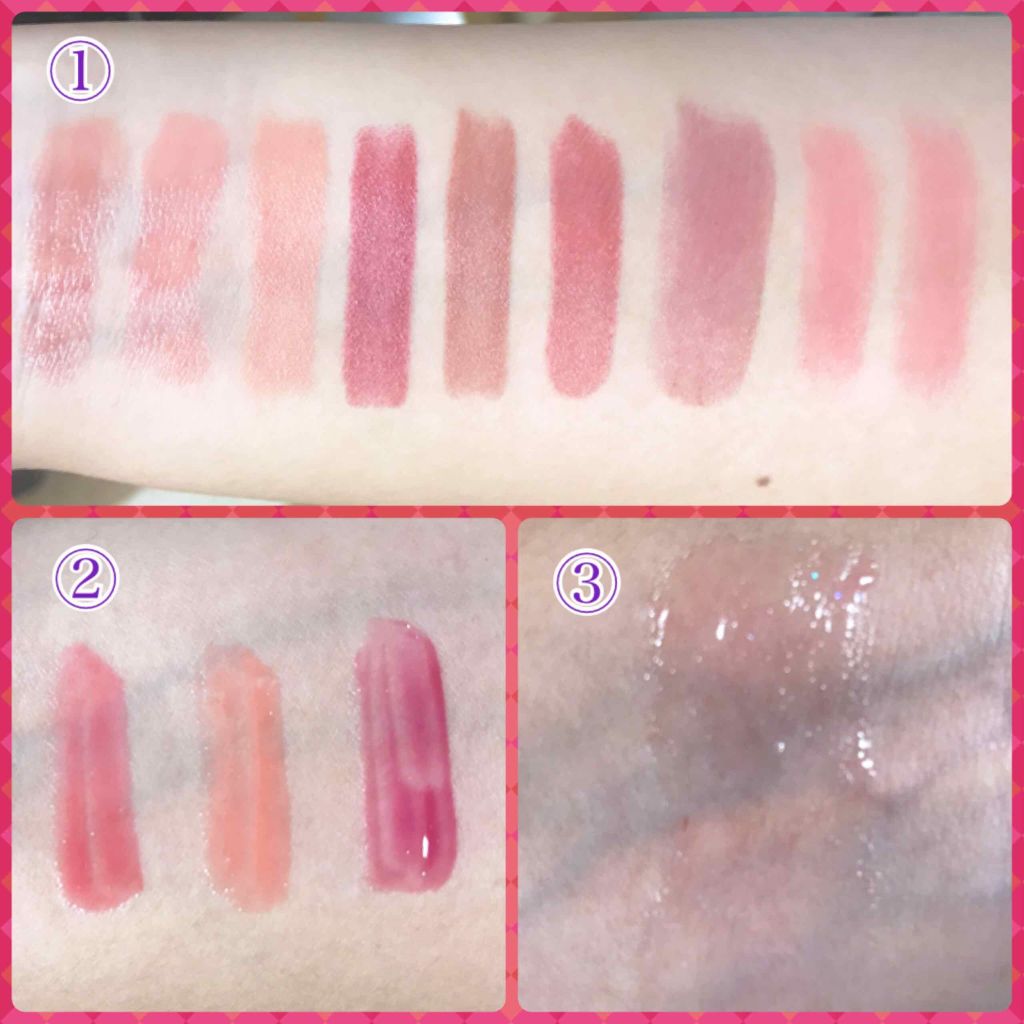 ぽち子。 on LIPS 「ここ数ヶ月で購入したリップの色味をご紹介!!画像①左から*セザ..」(1枚目)