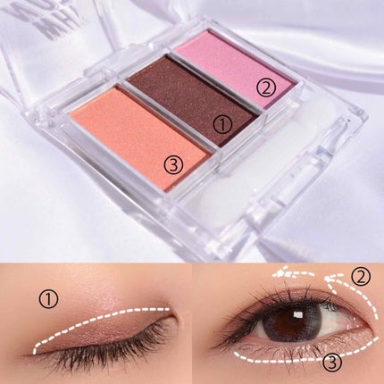 WHY NOT SPINNS 3色アイシャドウ/DAISO/アイシャドウパレットを使ったクチコミ(4枚目)