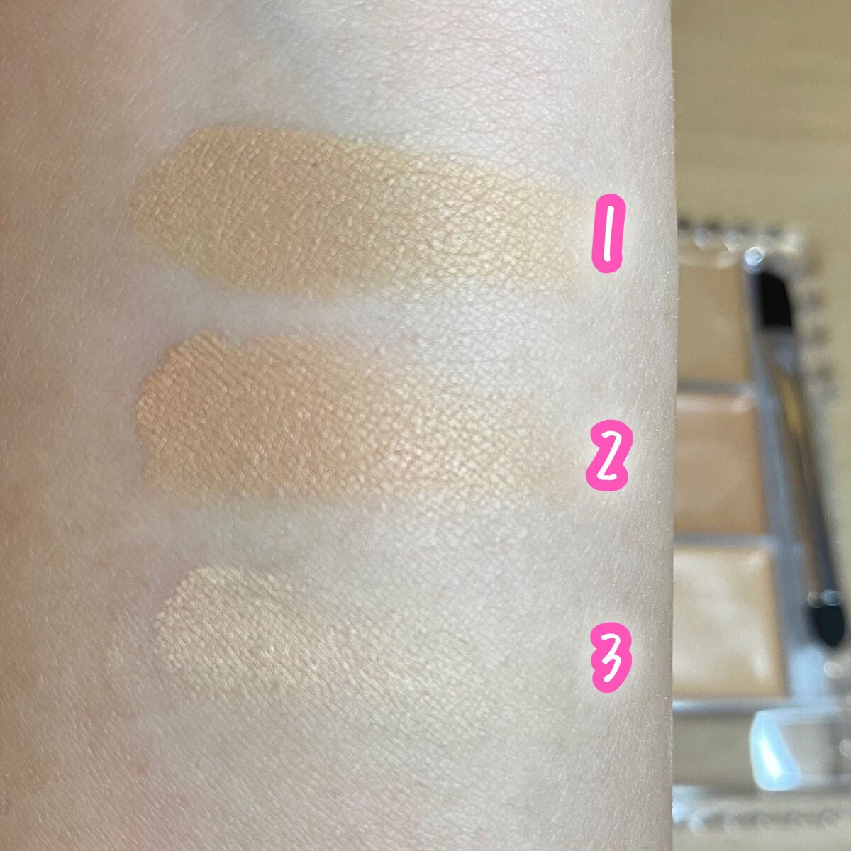 カラーミキシングコンシーラー/キャンメイク/パレットコンシーラーを使ったクチコミ(3枚目)