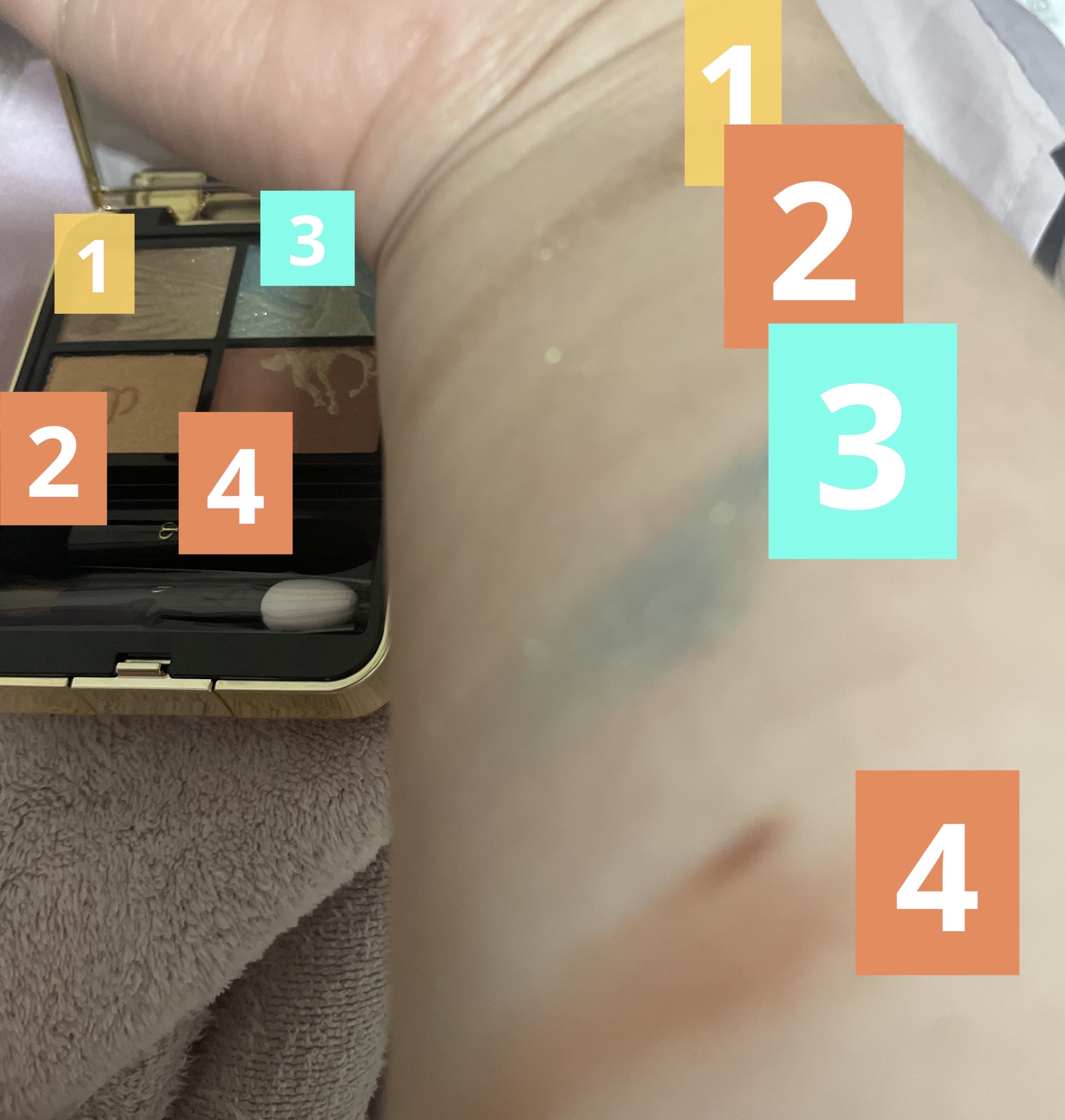 オンブルクルールクアドリ 502 Wings of Wonder（ホリデーコレクション2024）/クレ・ド・ポー ボーテ/アイシャドウパレットを使ったクチコミ（2枚目）