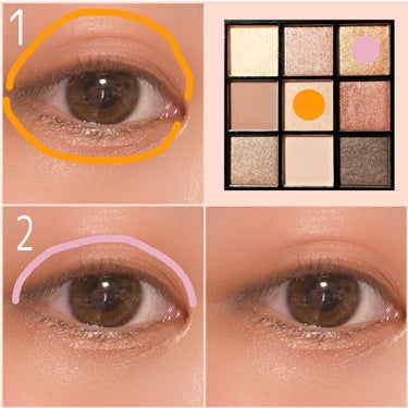 UR GLAM　BLOOMING EYE COLOR PALETTE/U R GLAM/アイシャドウパレットを使ったクチコミ（2枚目）