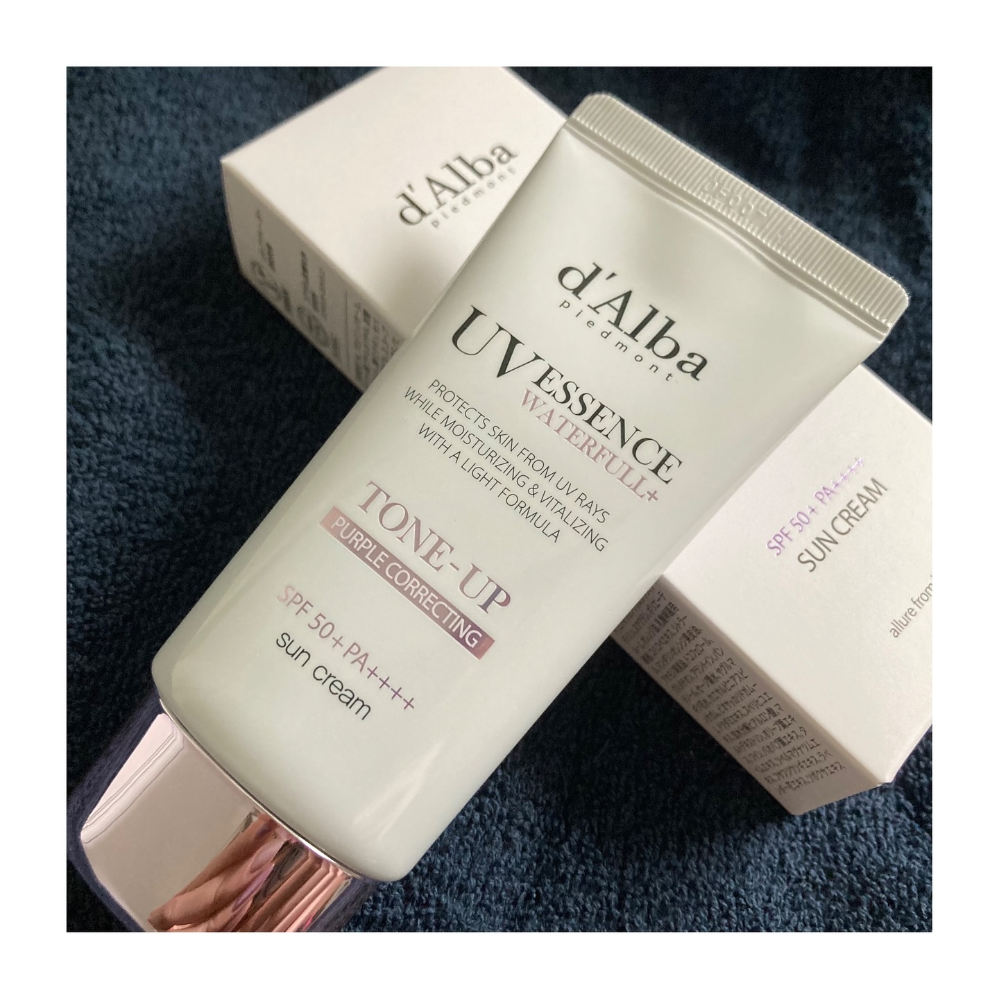 ダルバ ウォータフル トーンアップ サンクリーム(パープル)/ダルバ/日焼け止めクリームを使ったクチコミ（1枚目）