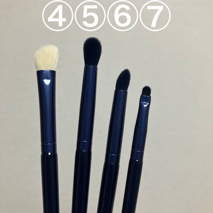 SIXPLUS 魅惑のネイビー・ブルー アイメイクブラシ 7本セット/SIXPLUS/その他を使ったクチコミ(5枚目)