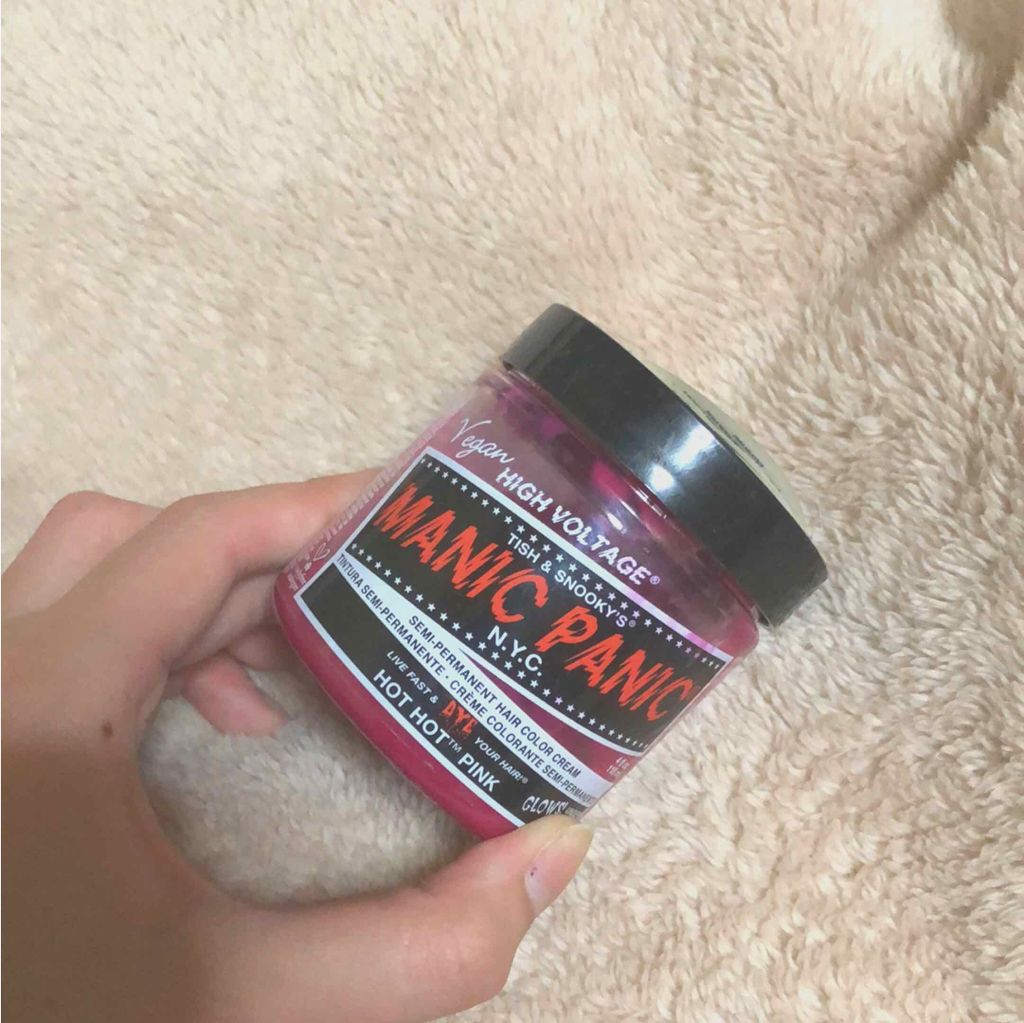 ヘアカラークリーム ホットホットピンク Hot Hot Pink/マニックパニック/ヘアカラーを使ったクチコミ（1枚目）