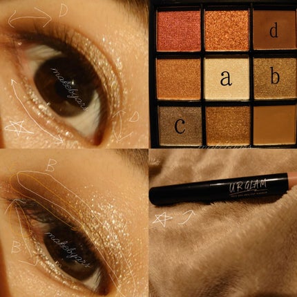 UR GLAM BLOOMING EYE COLOR PALETTE/U R GLAM/アイシャドウパレットを使ったクチコミ(2枚目)