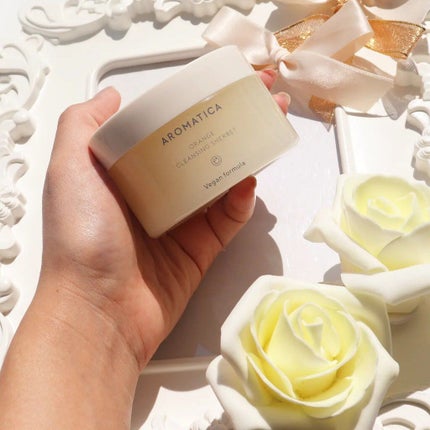 オレンジクレンジングシャーベット/AROMATICA/クレンジングバームを使ったクチコミ(2枚目)