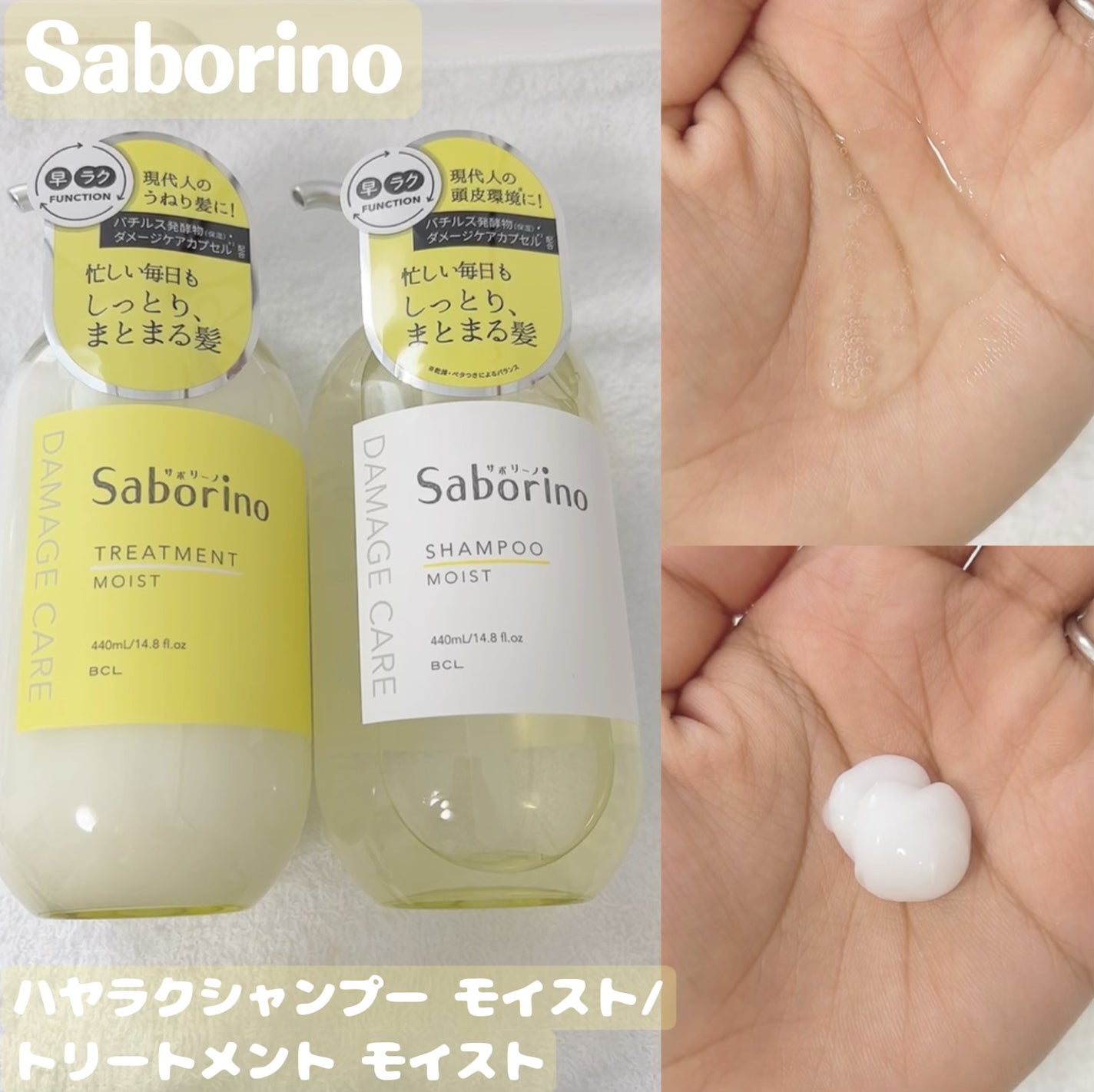 ハヤラクシャンプー モイスト/トリートメント モイスト/サボリーノ/市販シャンプーを使ったクチコミ(1枚目)