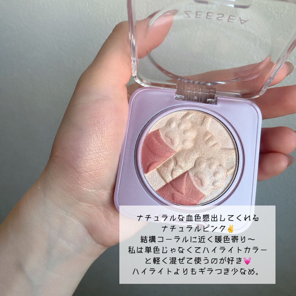 キャットハイライティングブラッシュ/ZEESEA/パウダーハイライトを使ったクチコミ(4枚目)