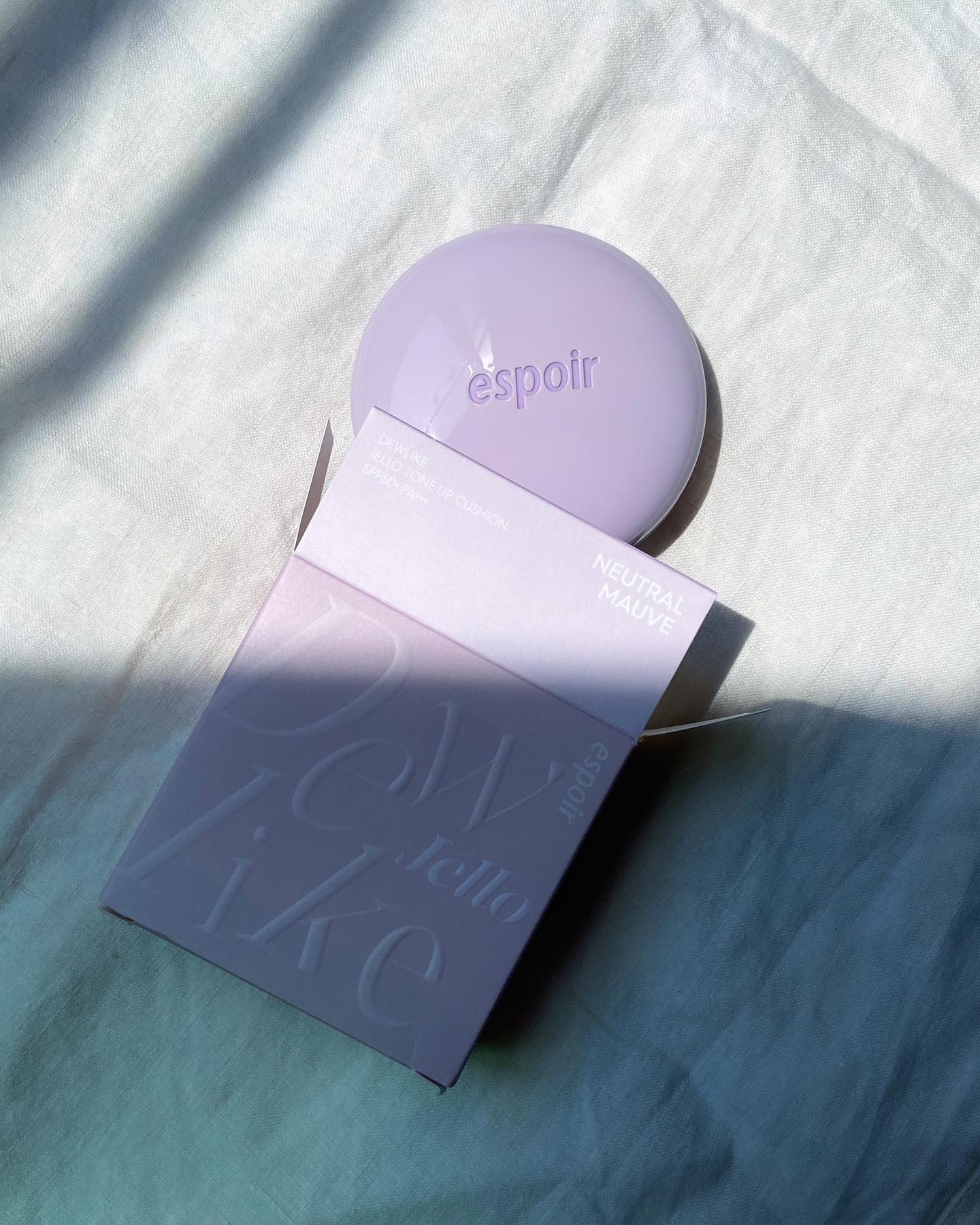 デューライクジェロー トーンアップクッション 02 ニュートラルモーブ/espoir/化粧下地を使ったクチコミ（1枚目）