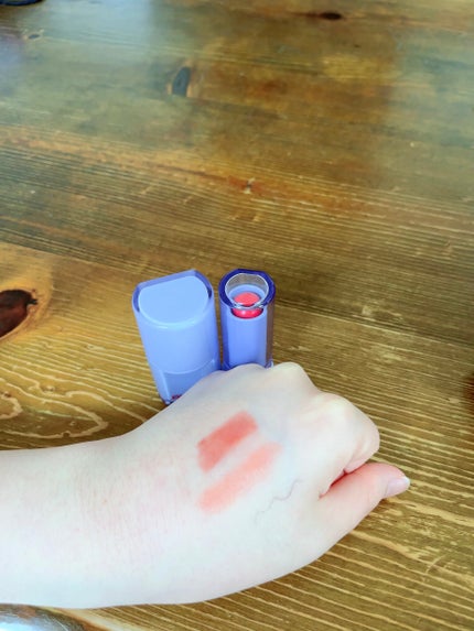 ケアリップチュアル 04 ポージーロージー(POSYROSY)/nuse/口紅を使ったクチコミ(2枚目)