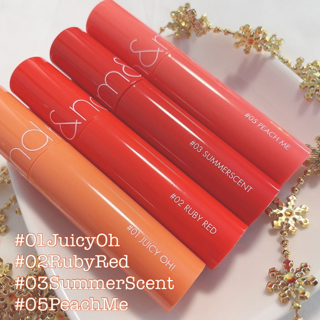 ジューシーラスティングティント/rom&nd/リップティントを使ったクチコミ(1枚目)