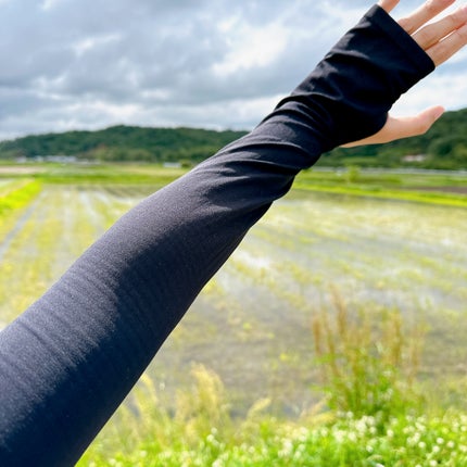 エアリズムUVカットシームレスアームカバー/ユニクロ/ボディグッズを使ったクチコミ(4枚目)