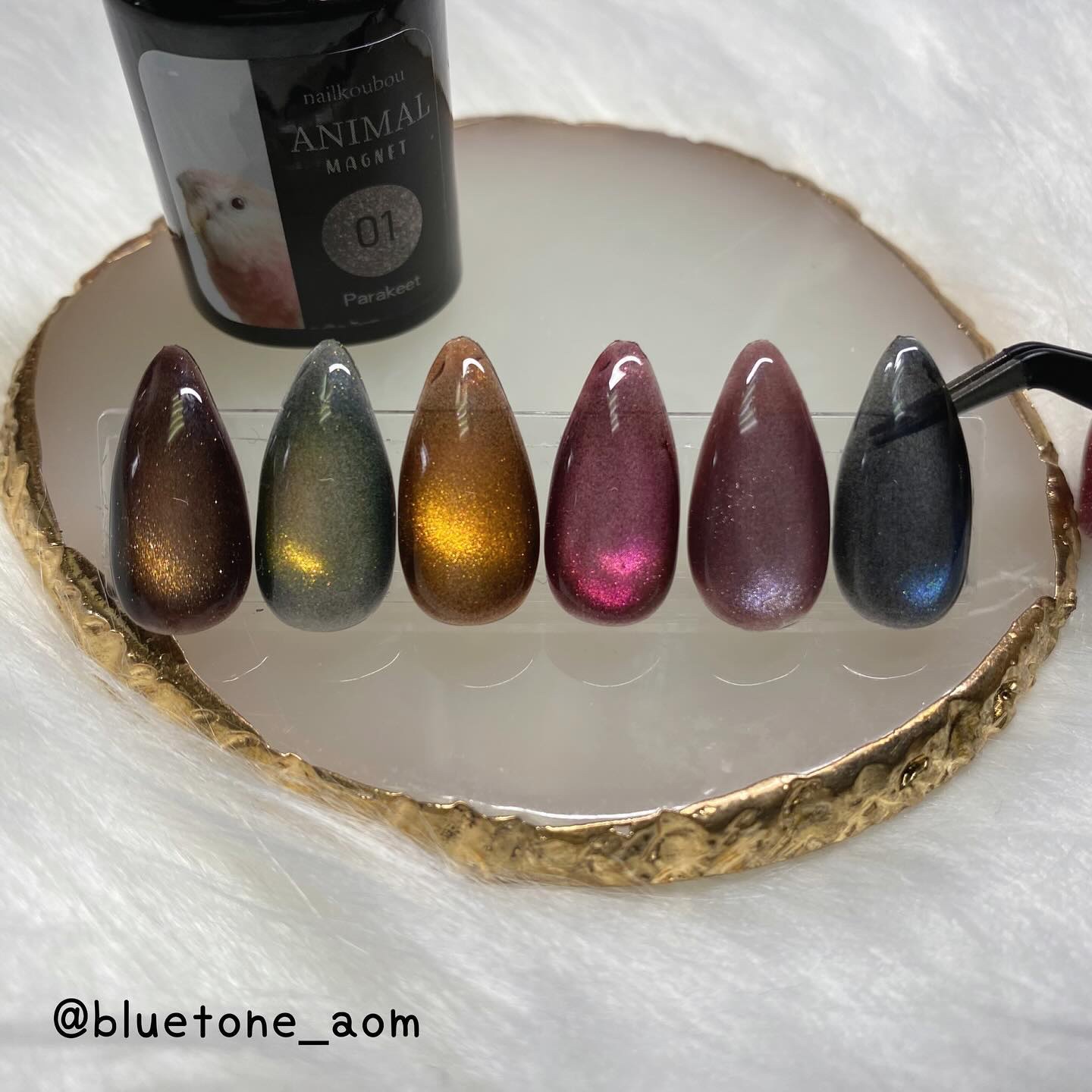 アニマルマグネットジェル/ネイル工房/ジェルネイルを使ったクチコミ（3枚目）