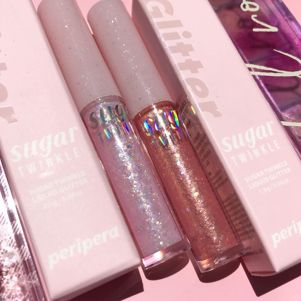 シュガー トゥインクル リキッド グリッター/PERIPERA/グリッターを使ったクチコミ(5枚目)