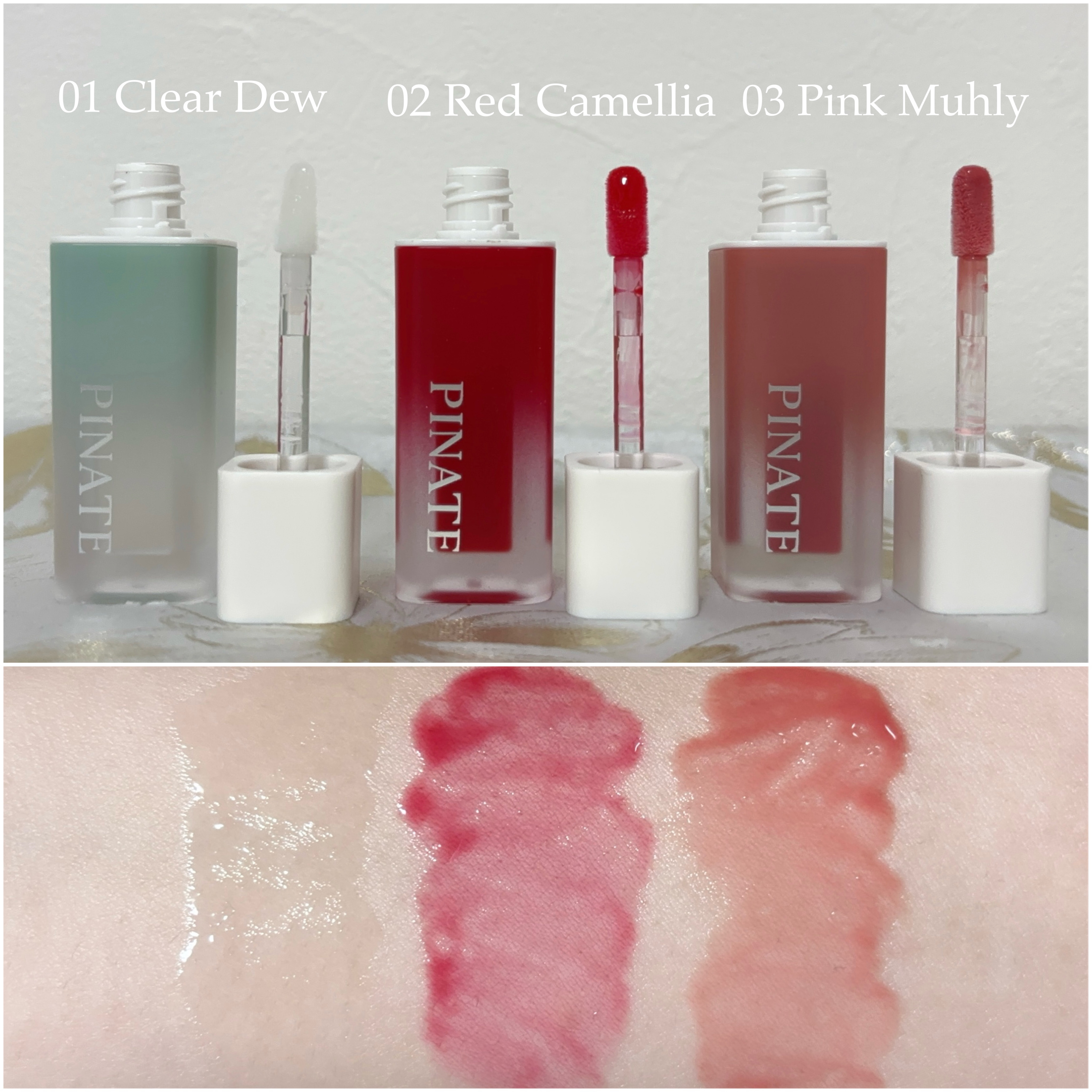 ナチュラルブルームリップオイルセラム 3色セット/PINATE/リップグロスを使ったクチコミ（2枚目）