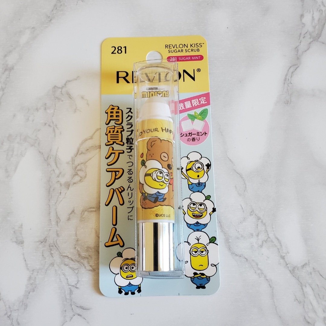 レブロン キス シュガー スクラブ 281 シュガー ミント＜ミニオンズ限定パッケージ＞/REVLON/リップスクラブを使ったクチコミ（1枚目）