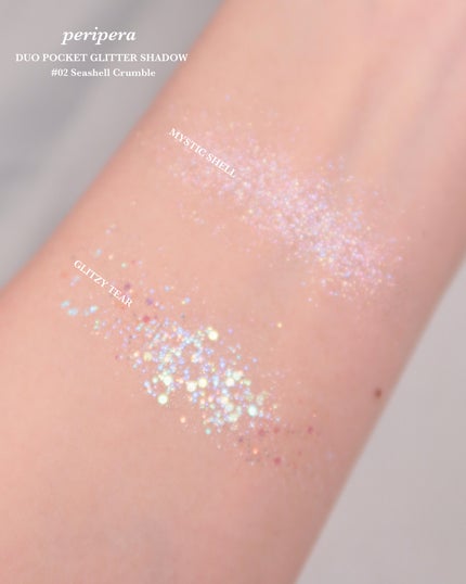 デュオ ポケット グリッター シャドウ 02 SEASHELL CRUMBLE/PERIPERA/アイシャドウパレットの画像