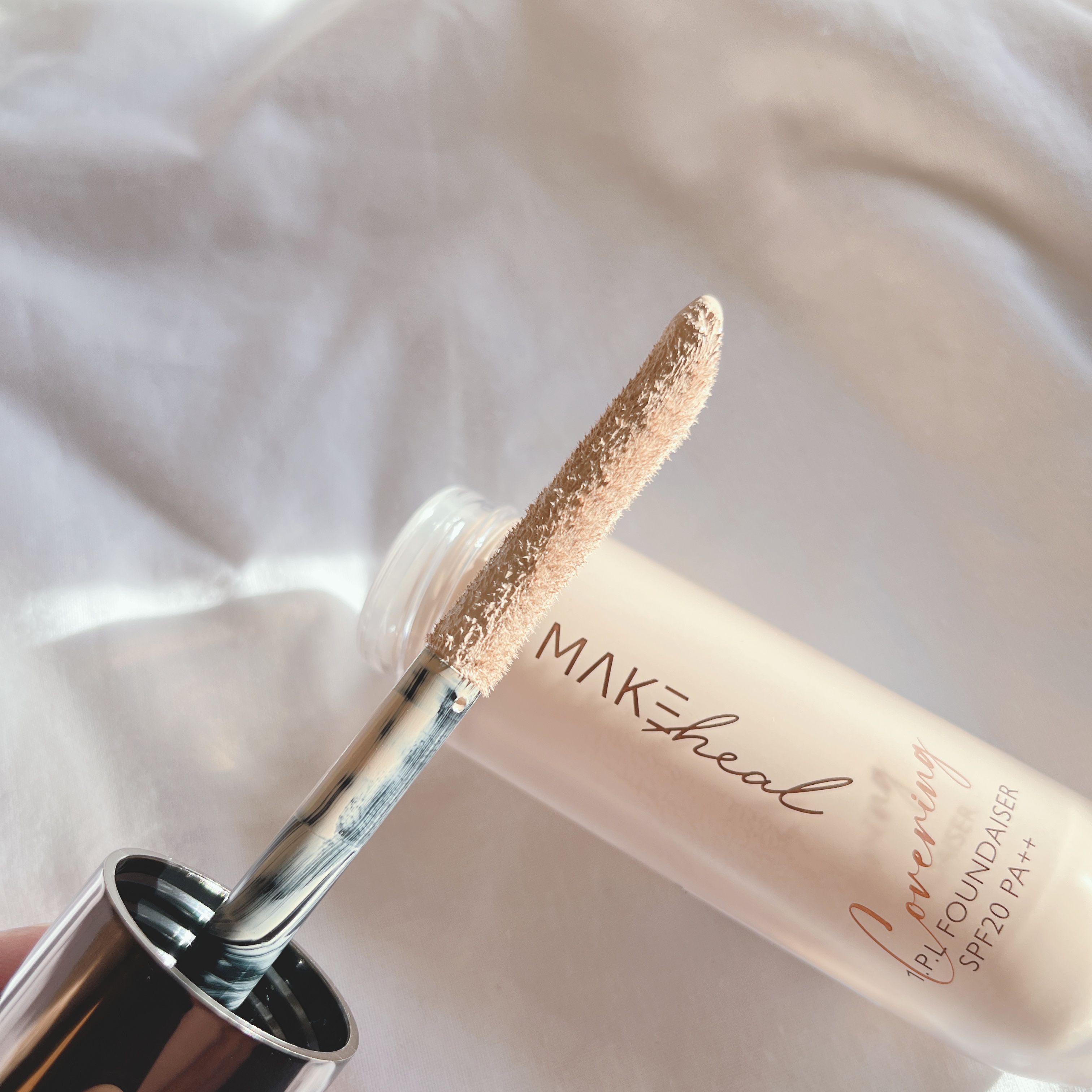 メイクヒール ワン ピーエルファンデーション/MAKEHEAL/リキッドファンデーションを使ったクチコミ（3枚目）