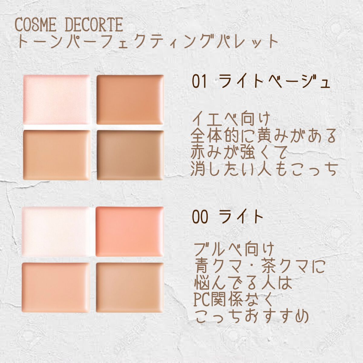 納得できる割引 COSME DECORTE コスメデコルテ トーン コンシーラー パレット COSME DECORTE/トーンパーフェクティング パレット 00