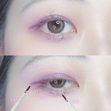 ダイヤモンドシリーズ 星空リキッドアイシャドウ/ZEESEA/リキッドアイシャドウを使ったクチコミ(8枚目)