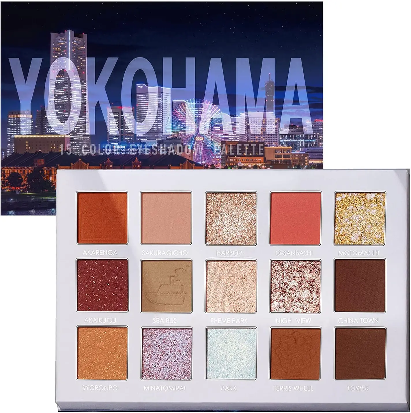 GO TRAVEL 15色アイシャドウパレット 10 ヨコハマ(hi Yokohama)