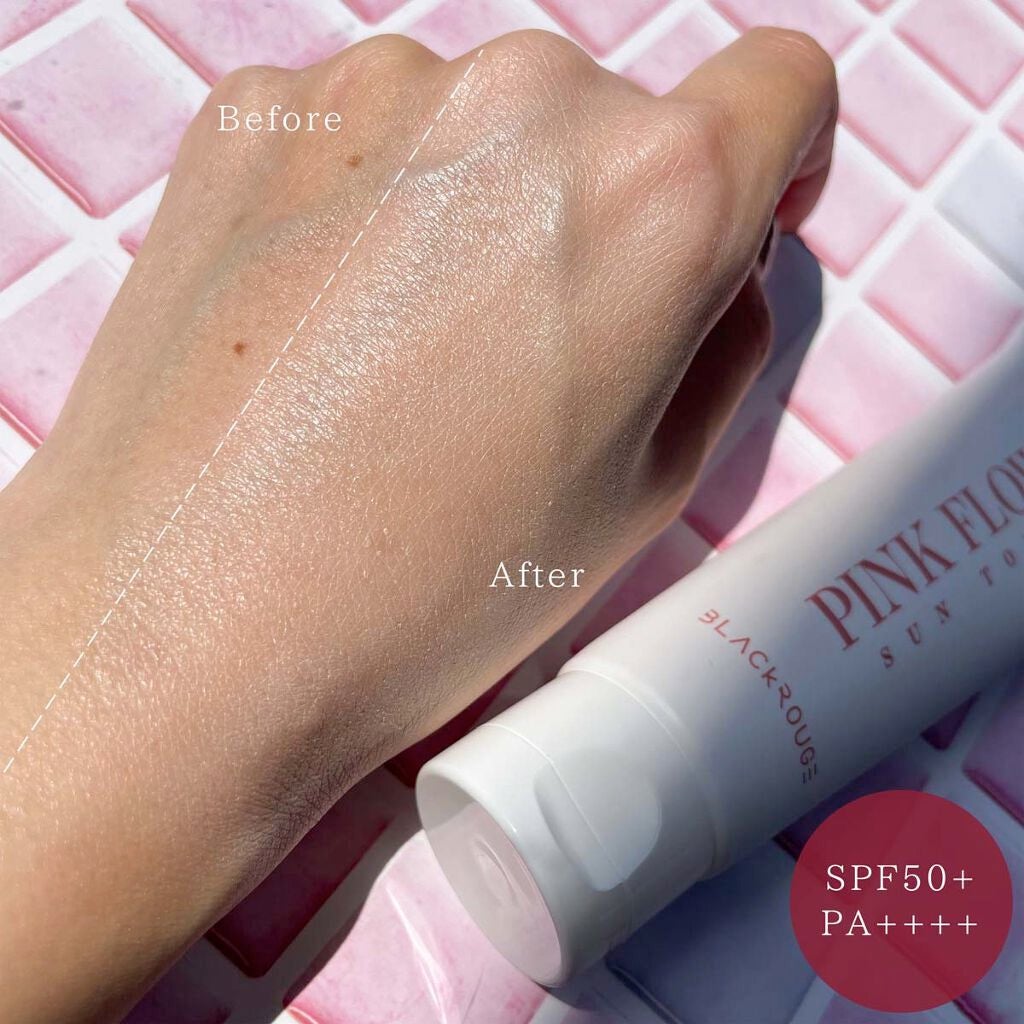 PINK FLOWER SUN TONE UP/BLACK ROUGE/日焼け止めクリームを使ったクチコミ(6枚目)