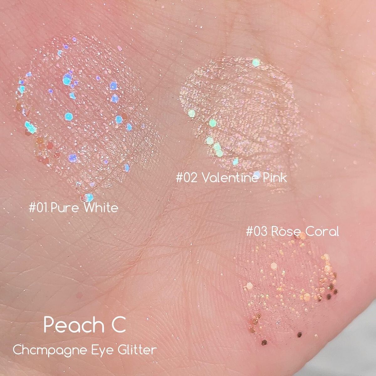 シャンパンアイグリッター/Peach C/グリッターを使ったクチコミ(2枚目)