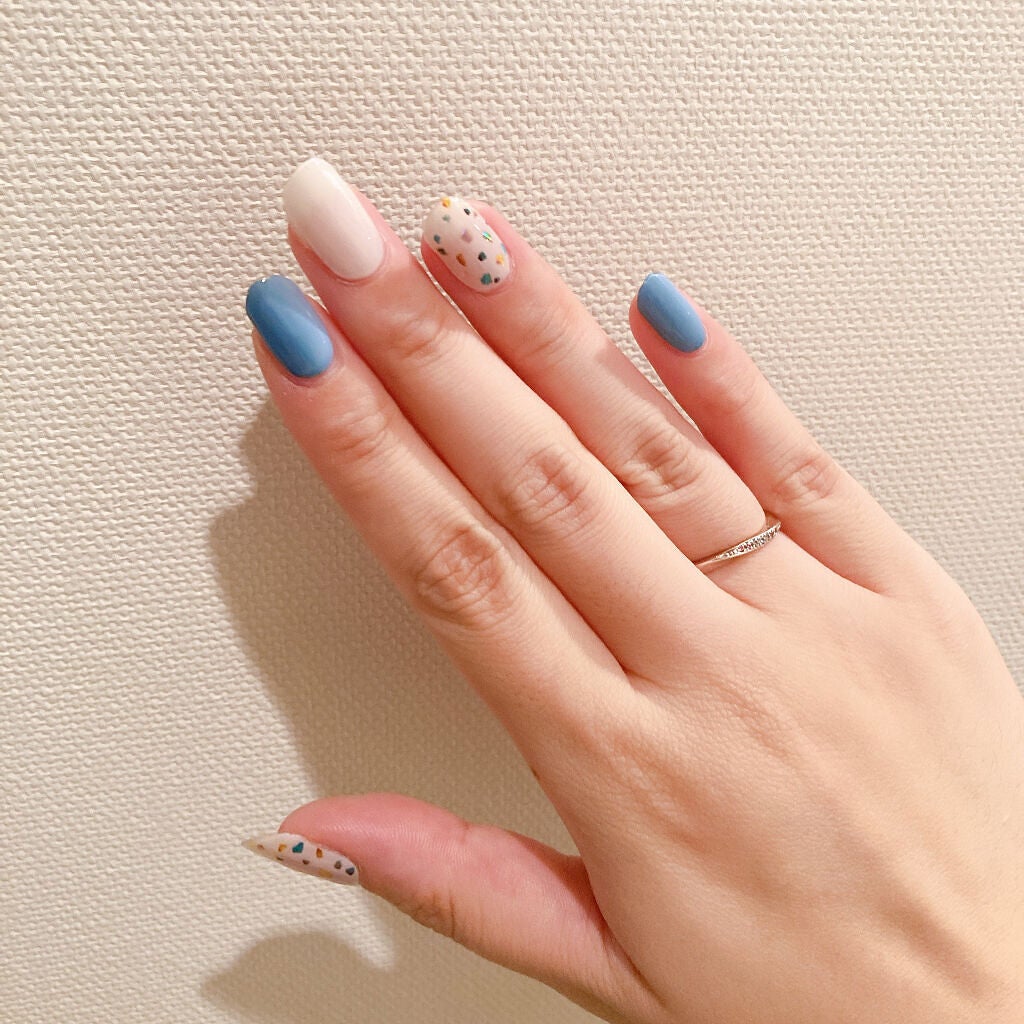 セミキュアジェルネイル(ハンド)/ohora/ネイルシールを使ったクチコミ(2枚目)