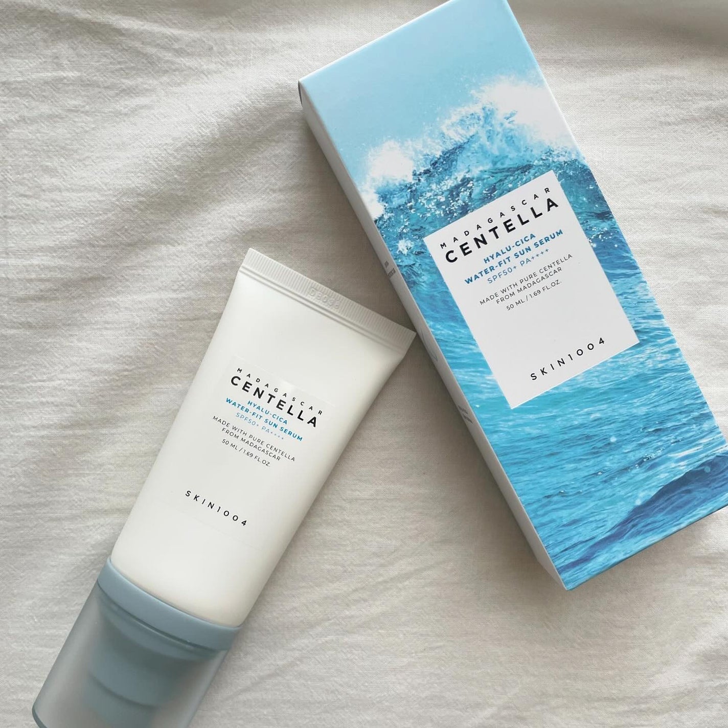 ヒアルーシカ ウォーターフィット サンセラム/SKIN1004/日焼け止めローションを使ったクチコミ(1枚目)