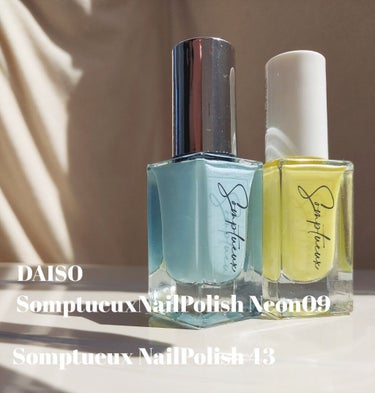 ···DAISO Somptueux ネイルポリッシュ　09·43·····
¥220

ソンプチューとはフランス語で「贅沢·豪華」という意味だそうです😌
とにかく透明感、ツヤ感、色が可愛いすぎる♡

