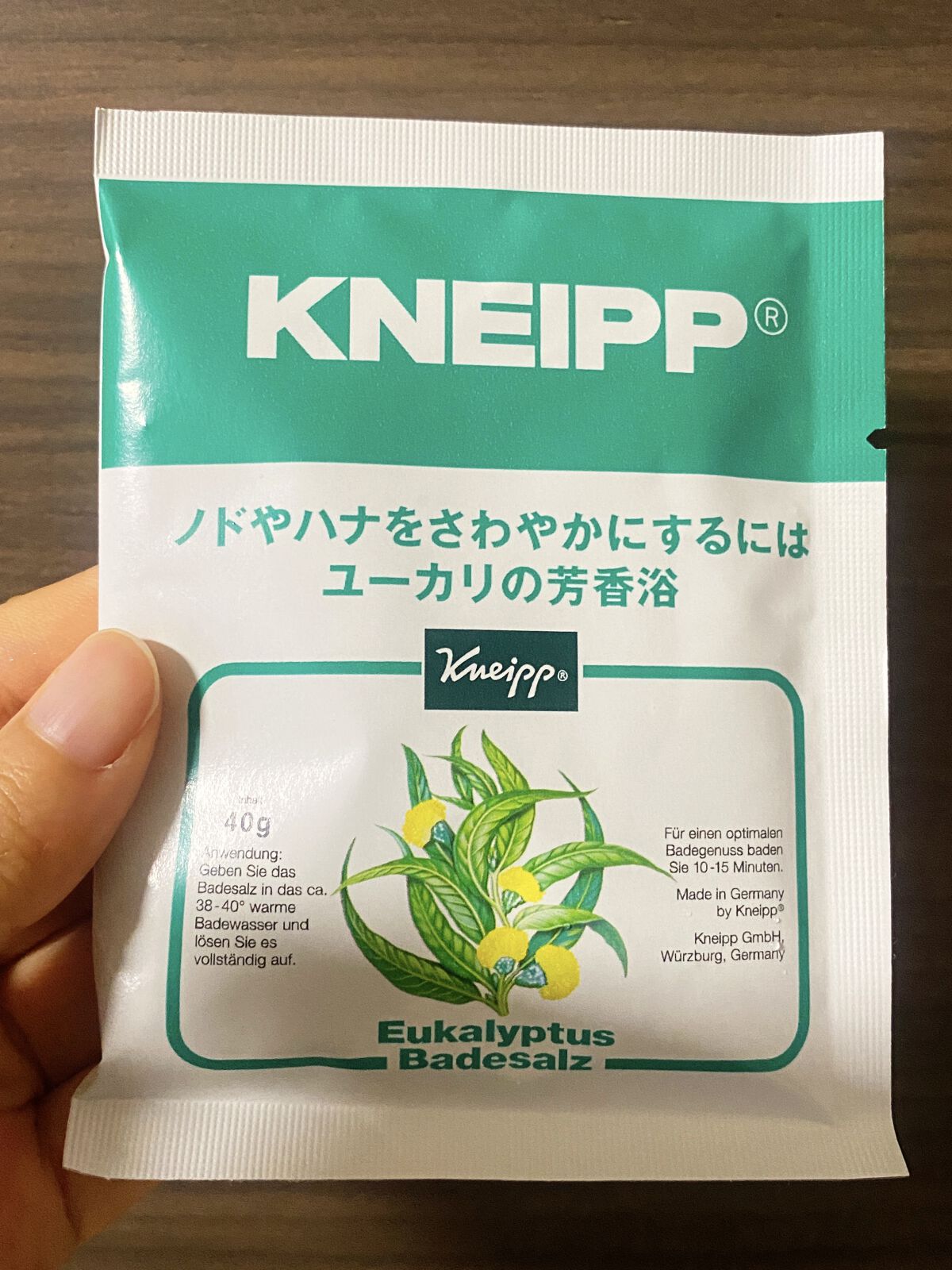 クナイプ バスソルト ユーカリの香り 40g【旧】/クナイプ/無機塩系入浴剤を使ったクチコミ（1枚目）
