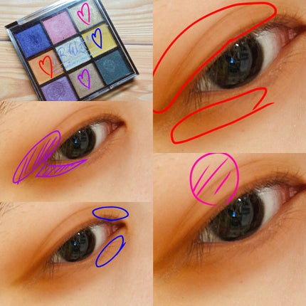 UR GLAM BLOOMING EYE COLOR PALETTE/U R GLAM/アイシャドウパレットを使ったクチコミ(3枚目)
