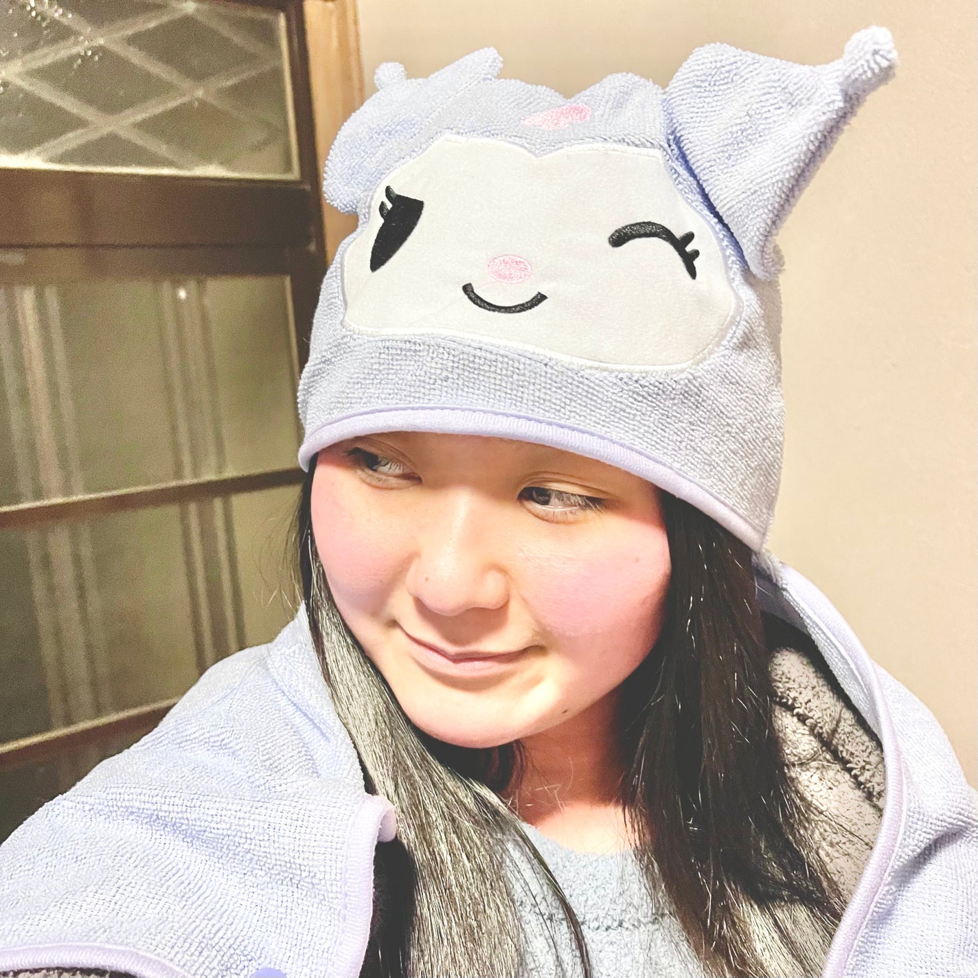 稲猫(とうびょう) on LIPS 「【使った商品】ダイソー・Kuromiパイルフード付きタオル【商..」(2枚目)