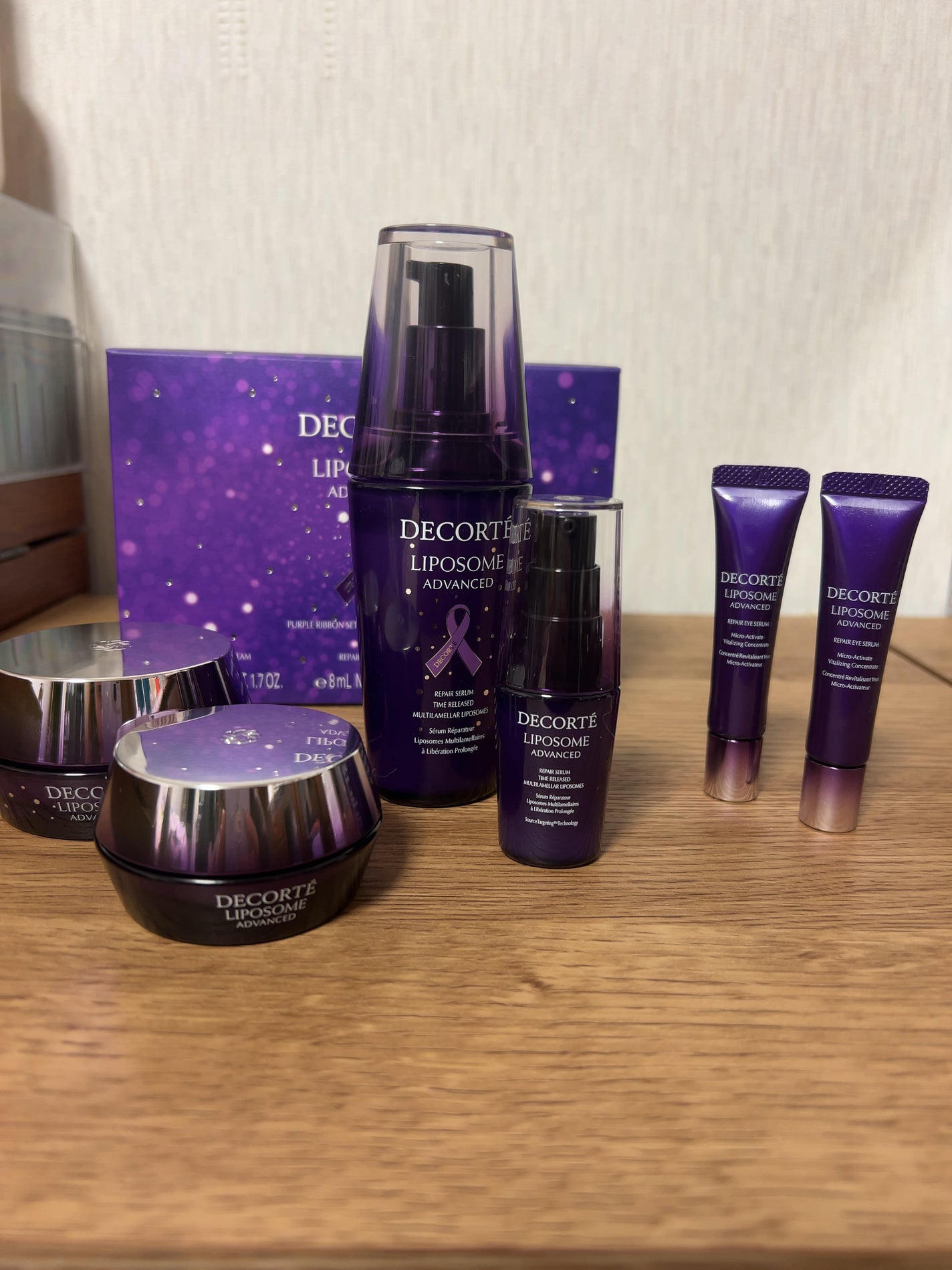コスメデコルテ リポソーム アドバンスト リペアクリーム パープルリボン セット 2024/DECORTÉ/スキンケアキットを使ったクチコミ(3枚目)